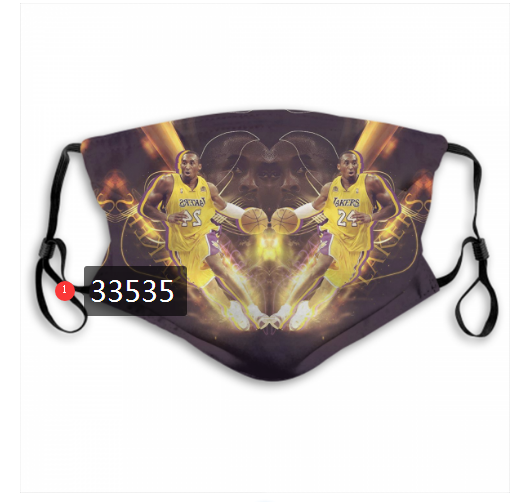 2021 NBA Los Angeles Lakers #24 kobe bryant 33535 Dust mask with filter->nba dust mask->Sports Accessory